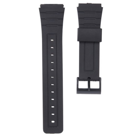 Watch strap, 22 mm, silicone, L-22 cm, black-1