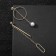 Earrings with pearls "multi -level" circle with a stick, white color in gold