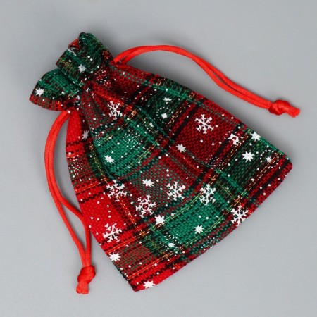 Bag gift canvas "Snowflake", 10 x 12 cm +/- 1.5 cm, New Year-3