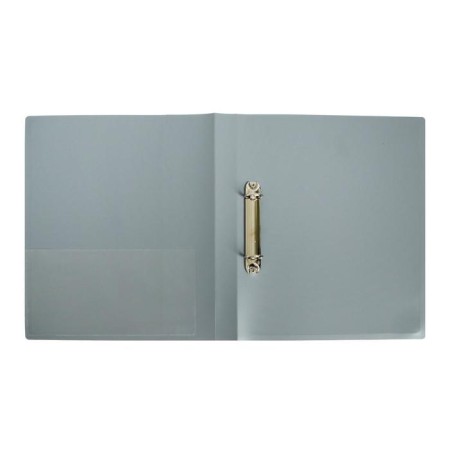 Folder on 2 rings A4, Calligrata, 27 mm, 700 μm, internal and end pocket, gray-1