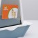 Cata toilet curly closed with a scoop, 54 x 37 x 40 cm, white-gray