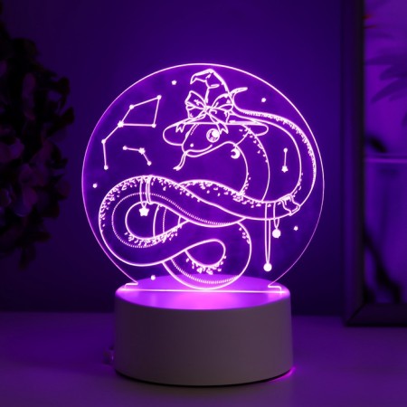 Lamp "Snake in the Hat" Led RGB from the network 13.2x9.5x13.9 cm-9