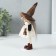 Interior doll "Baba Yaga in a white sundress with a flying mouse" 4.5x7.5x18 cm