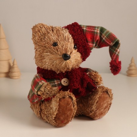 Decor "Bear in a checkered suit and cap" 17x16x13 cm