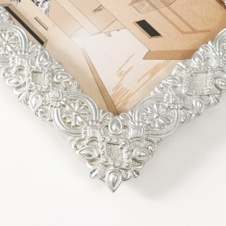 Polystone photo frame 10x15 cm "Duchess" silver 14.7x1.8x19.5 cm-2