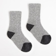 Nosk children from Mongolian wool, gray color, size 16-18 cm (4)