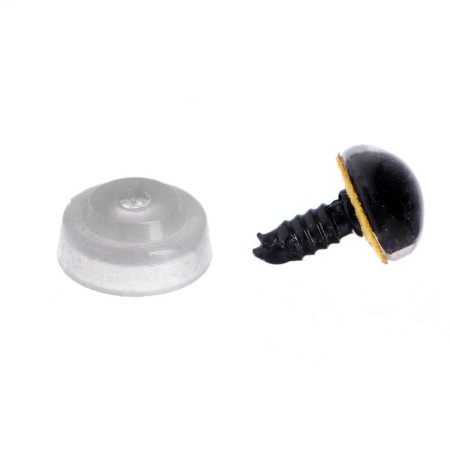 Rifle eyes with plugs, "sparkles" set of 34 pcs., Size 1 pc: 1.4 cm, yellow color-1