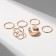 Set of rings 6 pieces "trend" line, color gold, size 17