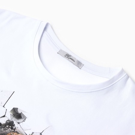 T -shirt for a boy, white color, height 158 ​​cm-1