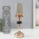 Climber Metal, glass per 1 candle "Etna" D-8 cm, gold 11.5x11.5x38.5 cm