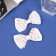 Hair clip "Bow Vivian" (set 2 pcs) tenderness, 6.5 cm, white