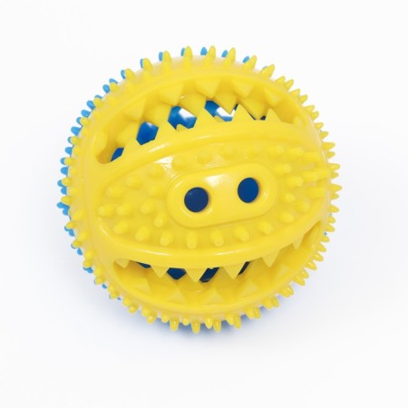 The ball under the treats is embossed, tpr, 7 cm, yellow-blue-1