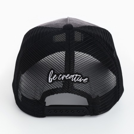 Men's cap with a DIGNITY grid, black color, rr 56-5