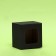 Box under a mug, with a window, black 12 x 9.5 x 12 cm