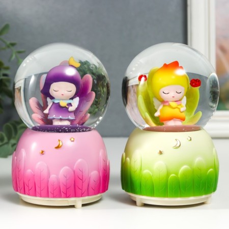 Souvenir Polystone Water Ball Light, Music "Baby - Seasons Spring/Summer" MIX 9x6x6 cm 78172-1