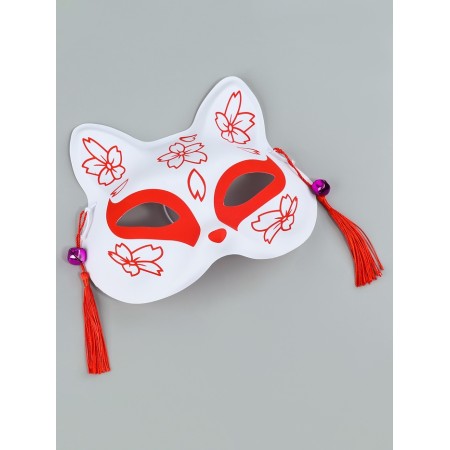 Kitsune carnival mask, red-1