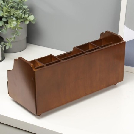 Casket wood for jewelry and cosmetics 2 Brown boxes 35x16.5x17 cm-4