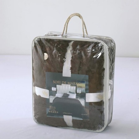 Aville cover, size 220x240 cm, chocolate color-1