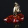 Souvenir "Stork", brass, amber resin, 3.2x0.8x1.5 cm