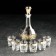Set of drinking Flora, 7 items: Capherine 500 ml, pile 50 ml, 6 pcs, with engraving and spraying