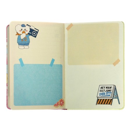 Notebook Gift Book with a Slocation, A6+, 48 sheets, line, 12.5 x 19 x 2 cm, "Friends"-5