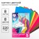 Cardboard color, A4, 8 sheets, 8 colors, non -unilateral, in a folder, 220 g/m², Minnie Mouse and unicorn