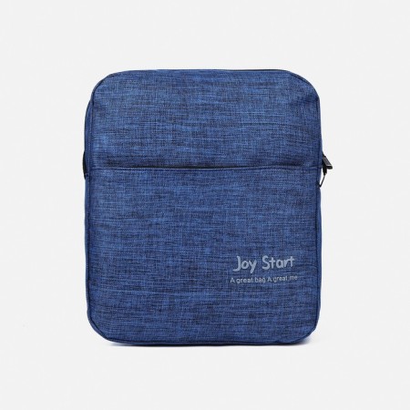 Set of a youth backpack on a zipper of textiles with USB, bag, cosmetic bag, blue color-6
