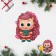Postcard for the candy "Happy New Year" Hedgehog, 7 x 6 cm, New Year