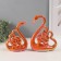 Souvenir Ceramics "Swans with roses" Purley Set 2 pcs h = 16.5 cm 6x15.5x19.5 cm