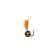 Mormyshka column orange, black strip + chameleon ball, weight 0.7 g