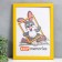 Photo frame MDF 21x30 cm, No. 6, width 18 mm, thickness 12 mm, yellow (plastic screen)