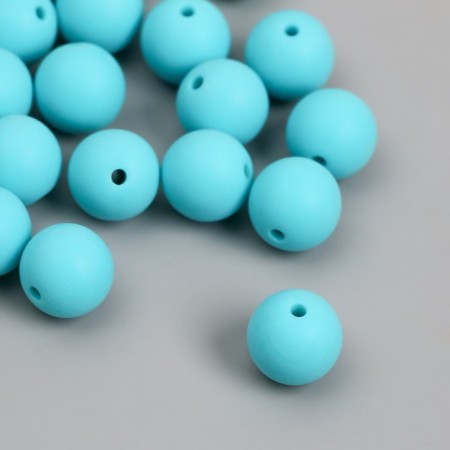 Beads for creativity plastic "turquoise" matte d = 1.2 cm set 20 g