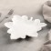 Ceramic serving dish "maple leaf", 18 × 19 cm, white color