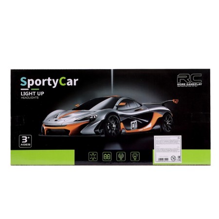 Radio controlled machine "Sports", battery, on the control panel, light effects, green color, 1:18-10