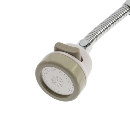Zein aerator, with stream adjustment, on a flexible hose, 190mm, 3 modes, plastic, white-11