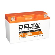 The battery Delta CT 1208, 8 Ah, 12 volts, p/p, starter current 110 a