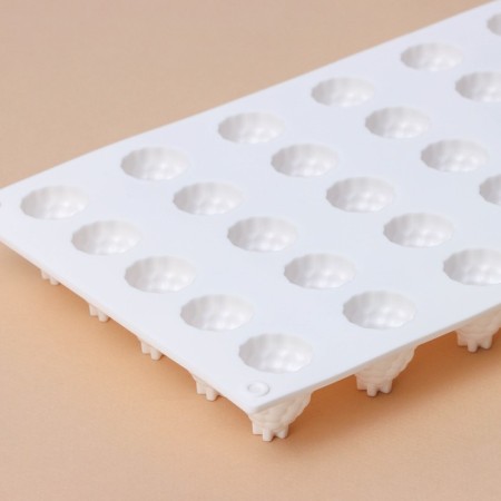 Form for mousse desserts and baking konfinetta “blackberry”, silicone, 29 × 16 × 2.5 cm, 35 cells (2.8 × 2.5 cm), white color-2