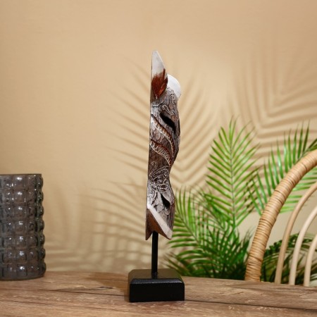Mask "Zebra" on a stand, Albezia 40 cm-5