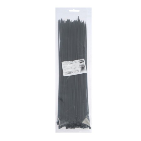 Nylon clamp, plastic, 3.6x400 mm, black, in packaging 100 pcs.-1