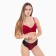 Cowards women's thongs, burgundy/black color, size 46