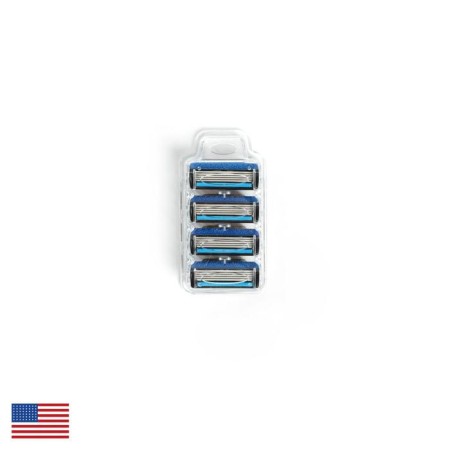 Replaceable Toptech Razor 5 Toptech 5, compatible with Gillette Fusion 5, 4 pcs. With 5 blades-8