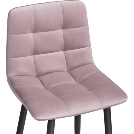 Baric stool for metal/velor, black/pink 43x42x93 cm-4
