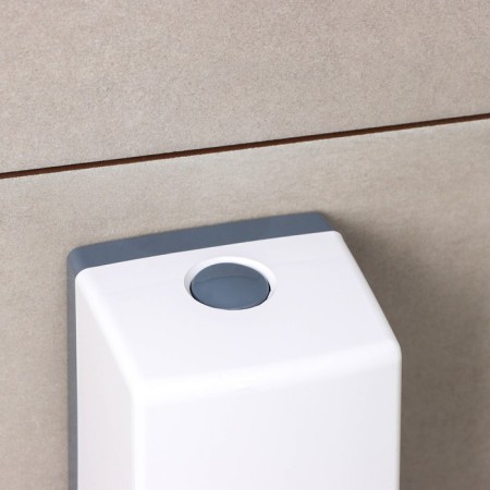 The dispenser for an antiseptic or liquid soap is mechanical, 600 ml, plastic, white color-3