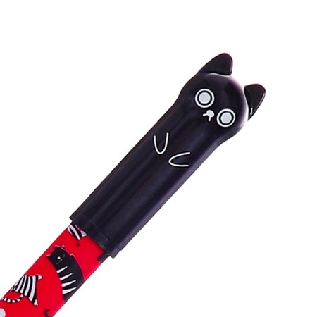 Blue blue handle with erased mazari "CATODREAM" + 9 rods included, needle -off writing node 0.5 mm, thermal -sensitive ink mix-4