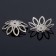 Hats for beads (set 10 pcs.) SM-075, 2 × 24 mm, silver color