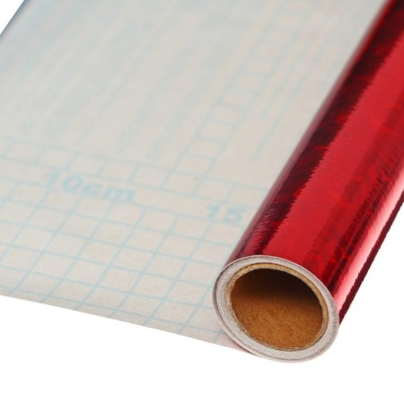 Self -adhesive film, holography, red, 0.45 x 3 m, 3 μm-4