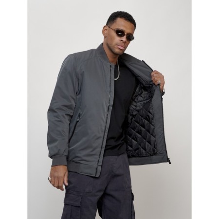 Male bomber, size 48, dark gray color-8
