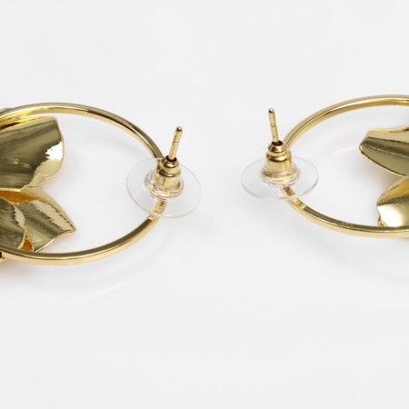 Earrings Metal "Flower" Minor, Color Gold-1