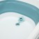 Bath Bath Folding with a drain, 75 cm., White/blue color