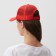 Baseball cap with minaku grid, red color, size 56-58
